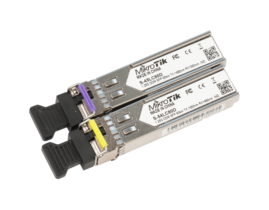 Mikrotik S-4554LC80D Mikrotik S-4554LC80D 80KM SM 1.25G BiDi SFP Modül ürün görseli 1 - wifidepo