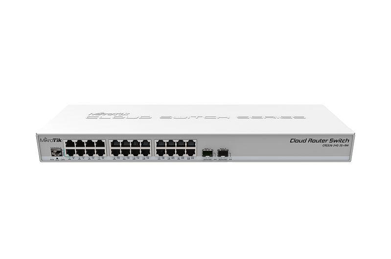 CRS326-24G-2S+RM-Mikrotik CRS326-24G-2S+RM with RouterOS L5 Firewall Router Switch