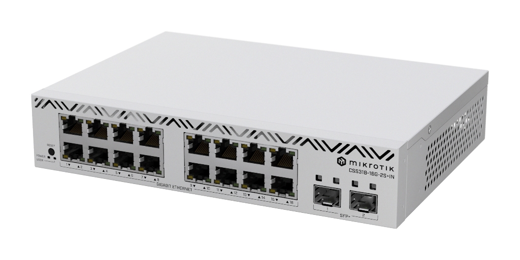 CSS318-16G-2S+IN-MikroTik CSS318-16G-2S+IN 16 Port Yönetilebilir Switch CSS318-16G-2S+IN-MikroTik CSS318-16G-2S+IN 16 Port Yönetilebilir Switch