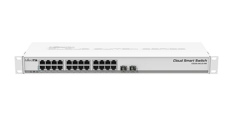 CSS326-24G-2S+RM-Mikrotik CSS326-24G-2S+RM 24 port Gigabit 2 SFP+ Management Switch 