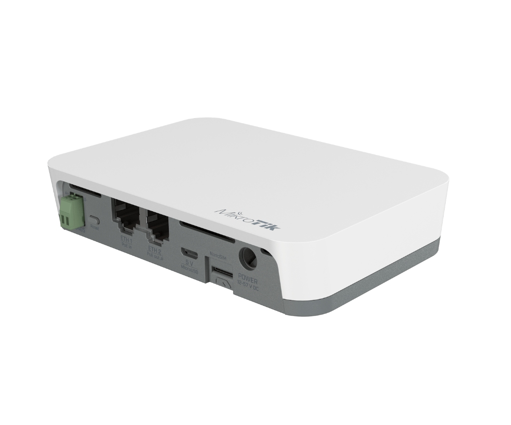 -Mikrotik RB924i-2nD-BT5&BG77 - NB-IoT / LTE Cat-M Modem IoT Gateway, GPS, PoE-in/out