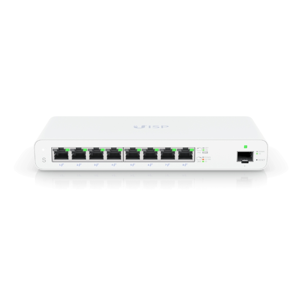 UISP-S-UBNT UISP-S - UISP Switch 8 Port 24V 110W PoE Yönetilebilir Switch