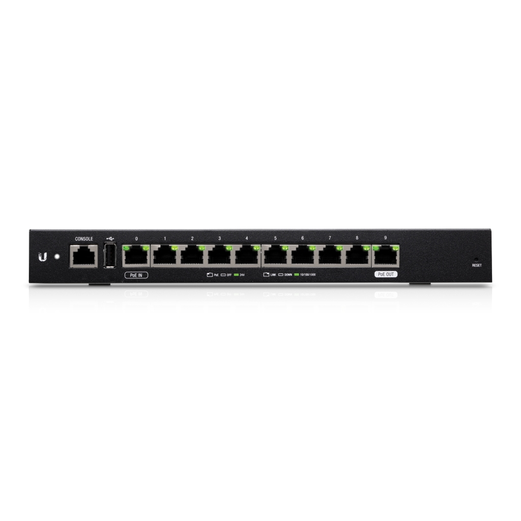 -UBNT EdgeRouter 10 (ER-10) - 10 Gigabit RJ45 Port, PoE Giriş ve PoE Passthrough Destekli Profesyonel Router