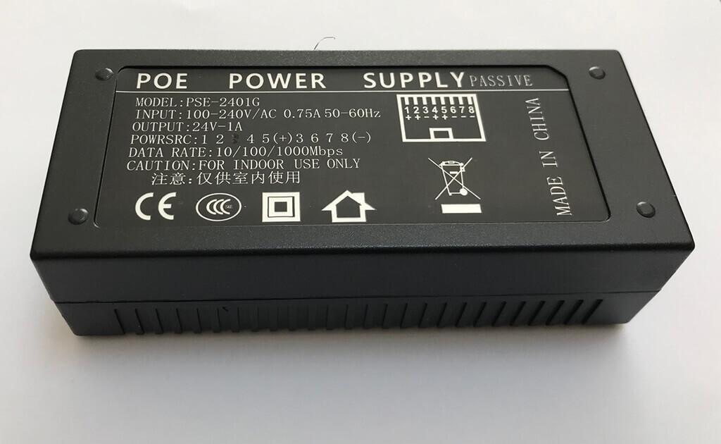 WD24V1APOE-Wifidepo OEM Gigabit 24 Volt 1 Amper POE (UBNT, POE-24-12W, POE-24-12W-G  uyumlu) Adaptör