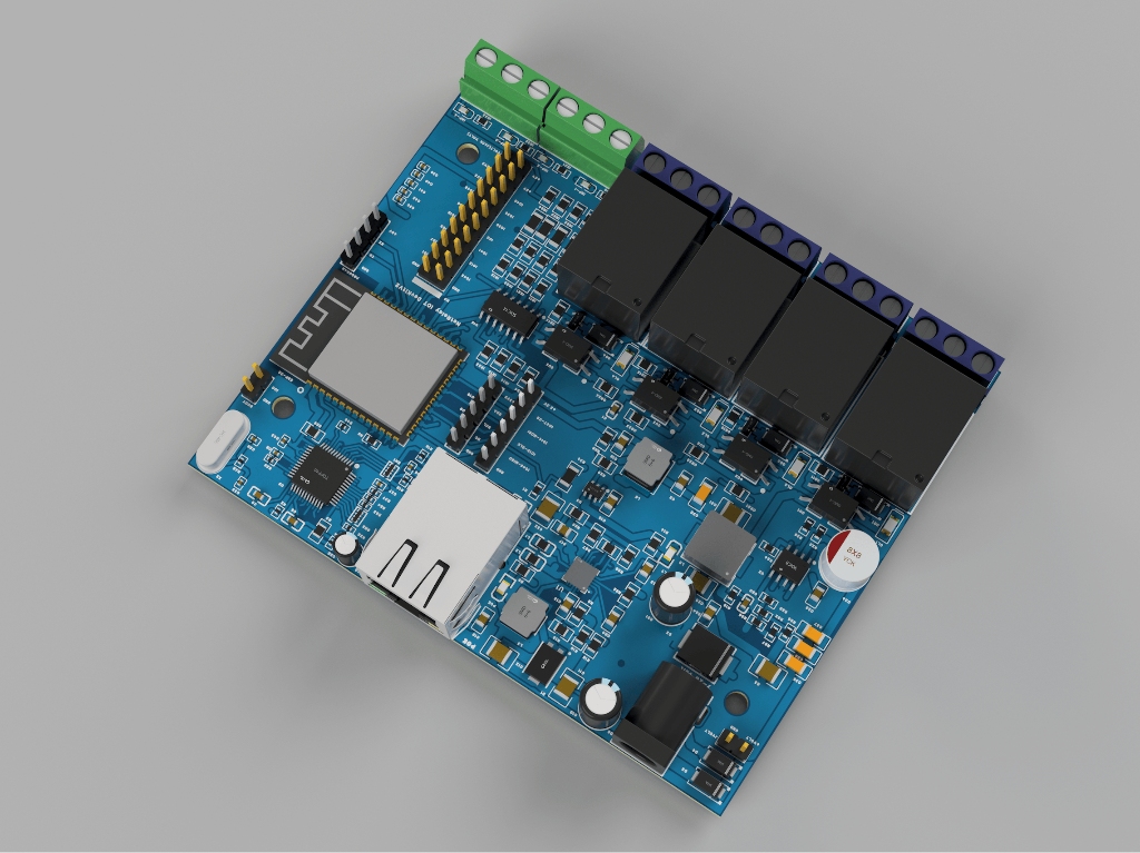NetRelay NR001 NetRelay IoT Development Board 4 Röle (PoE-Ethernet-WiFi Lan Relay) Geliştirme Kartı ürün görseli 6 - wifidepo