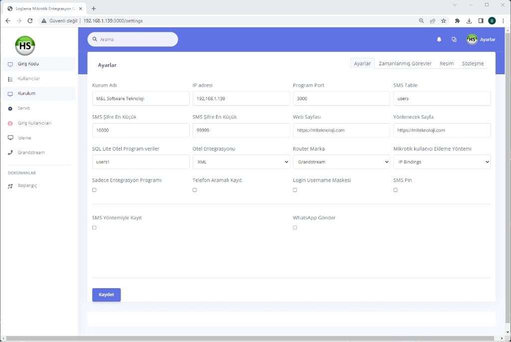 WifiDepo OTOMASYON-10 Otel Hotspot Yönetim 5651 Loglama Entegrasyon Yazılımı ürün görseli 6 - wifidepo