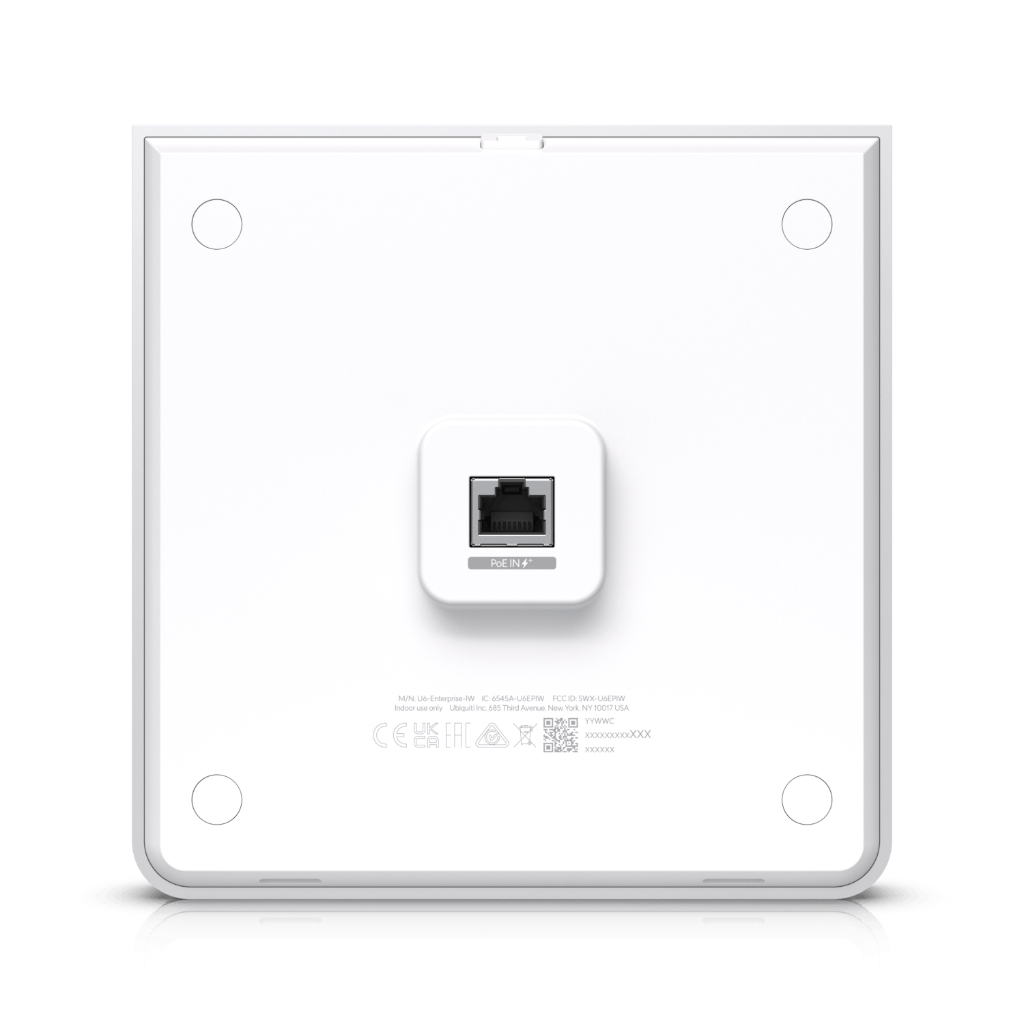 UBNT U6-Enterprise-IW UBNT UniFi U6 Enterprise In-Wall U6-Enterprise-IW WiFi 6E 6 GHz Duvar Tipi AP – 10 Stream, 2.5 GbE, 4 Port Switch + PoE Out ürün görseli 5 - wifidepo