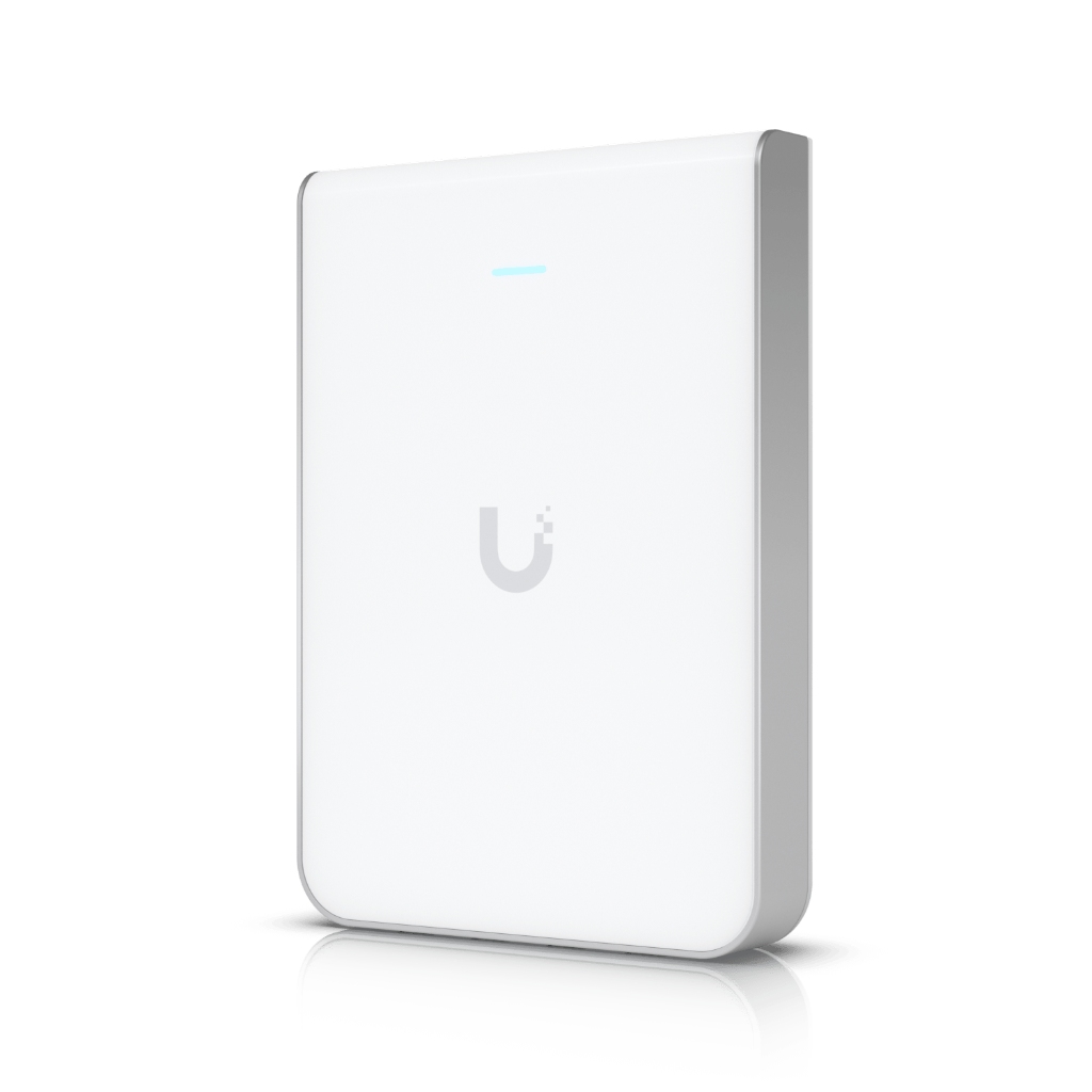 U6-IW-UBNT UniFi U6 In-Wall (U6-IW) WiFi 6 Duvar Tipi Access Point ve 4 Port GbE Switch, PoE Out – Otel Odası İçin İdeal