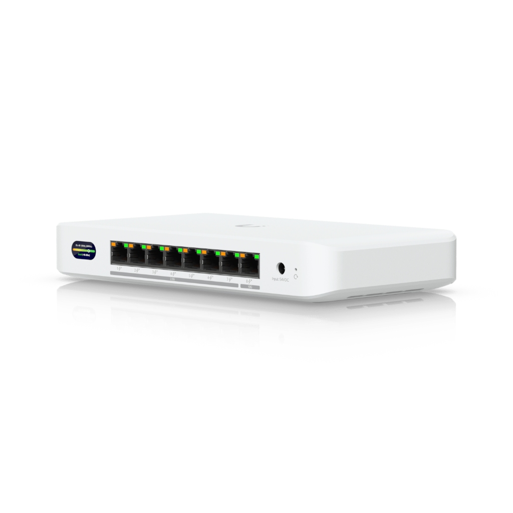 UBNT UniFi UDB-Switch - WiFi 7 Uplink’li 10GbE + 2.5GbE 8 Port PoE+ Switch, 0.96” LCM, 6 GHz Ready urun fotografi
