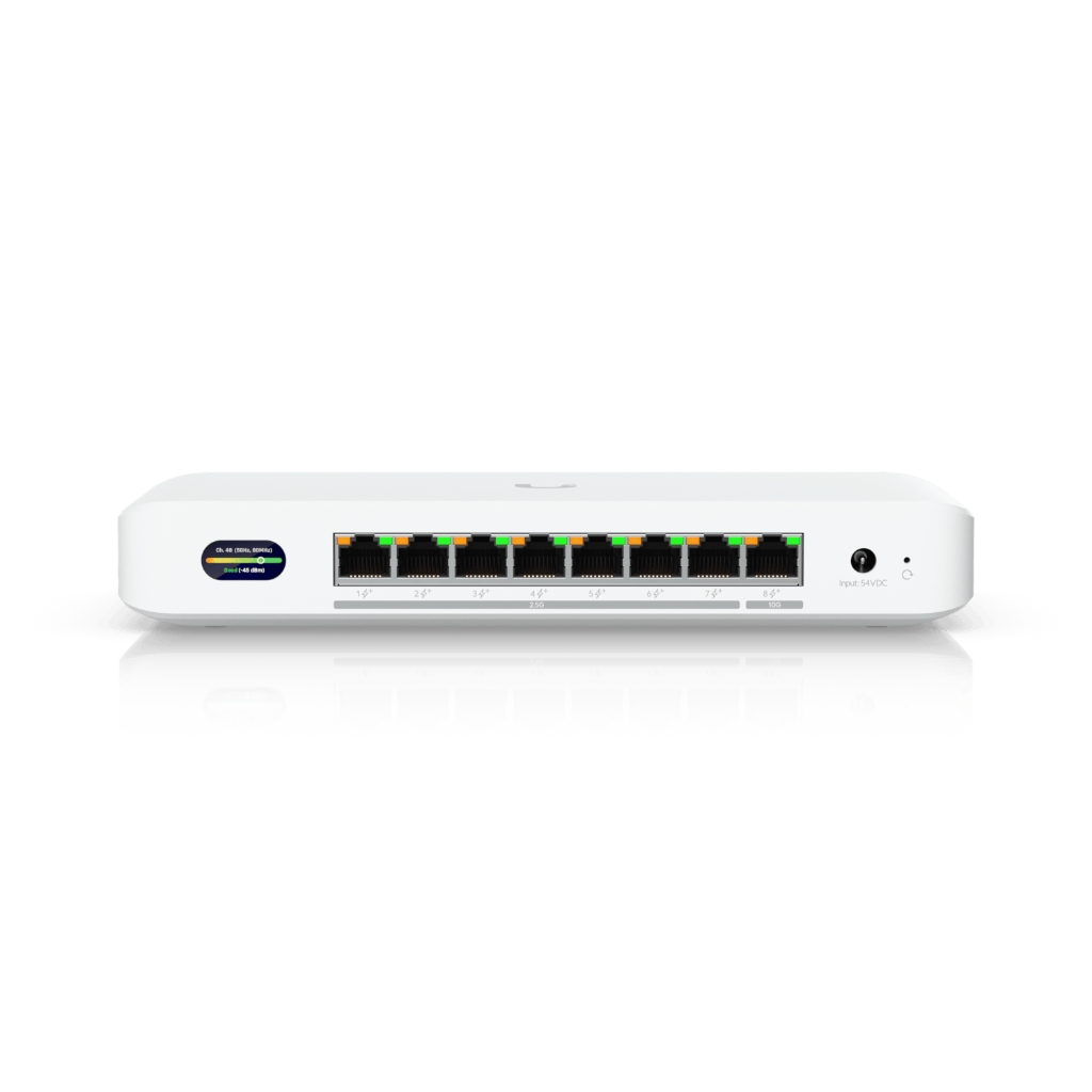 UBNT UDB-Switch UBNT UniFi UDB-Switch - WiFi 7 Uplink’li 10GbE + 2.5GbE 8 Port PoE+ Switch, 0.96” LCM, 6 GHz Ready ürün görseli 4 - wifidepo